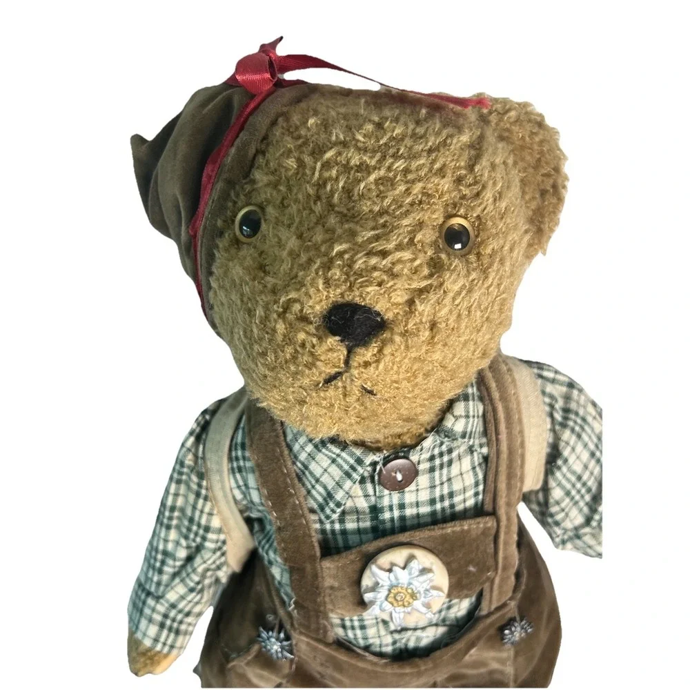 Imeco KG‎ Bavarian Teddy Bear Lederhosen Edelweiss Alpine Souvenir 12 Inch Italy